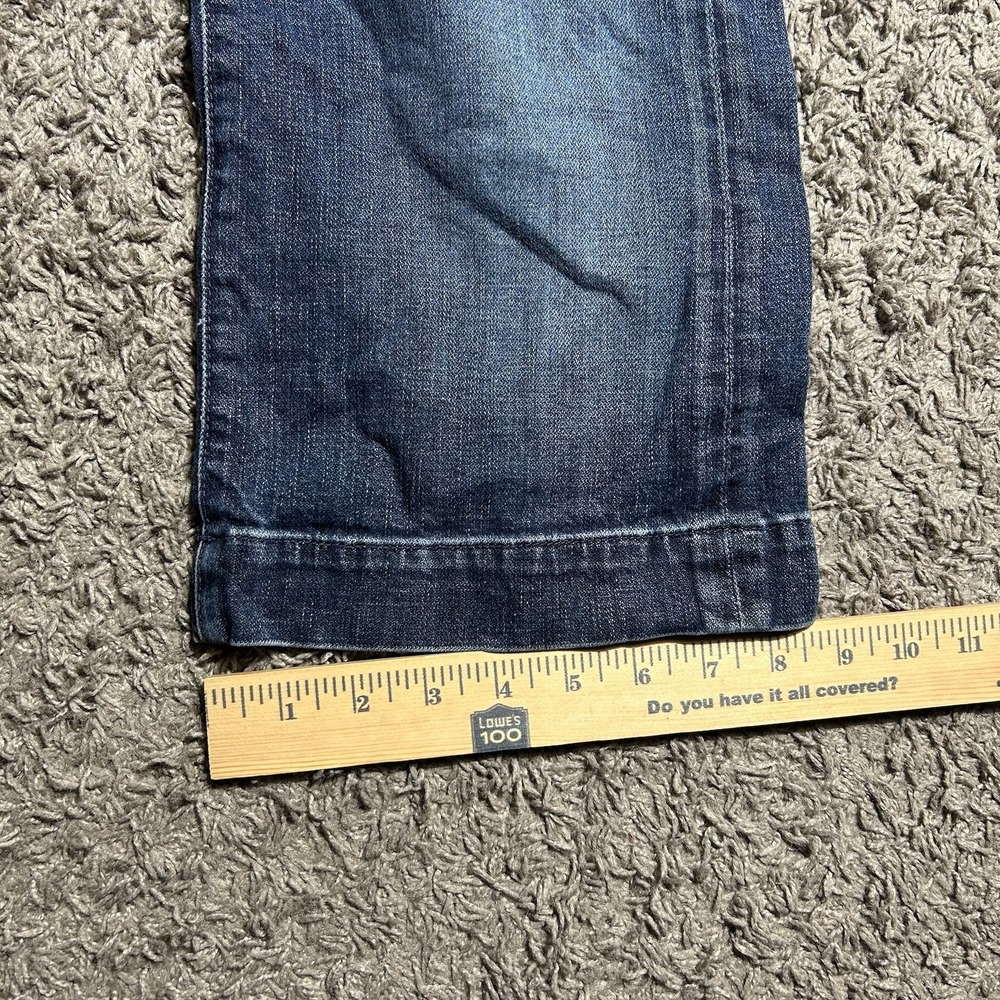7 For All Mankind‎ Women's 29 Dojo Cropped Wide Leg Blue Denim Jeans - Picture 4 of 6